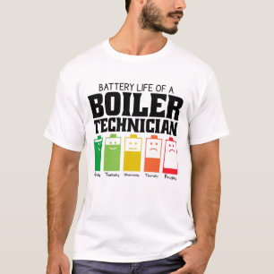 Camiseta Duración De La Batería De Un Técnico De Calderas