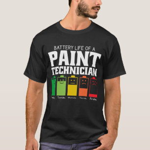Camiseta Duración De La Batería De Un Técnico De Pintura