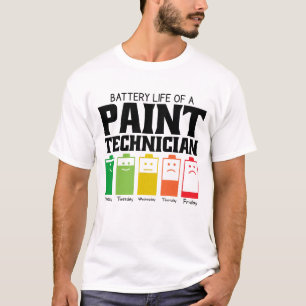 Camiseta Duración De La Batería De Un Técnico De Pintura
