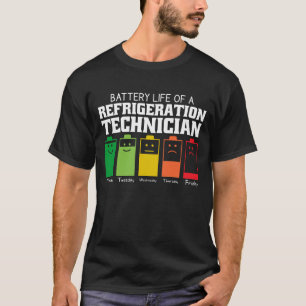 Camiseta Duración De La Batería De Un Técnico De Refrigerac