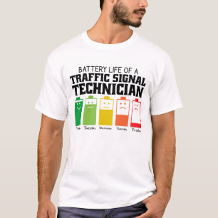 Camiseta Duración de la batería de un técnico de semáforos