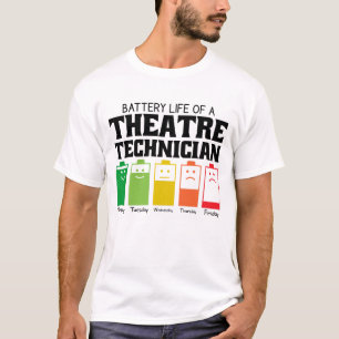 Camiseta Duración De La Batería De Un Técnico De Teatro