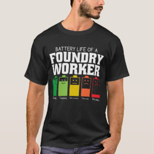 Camiseta Duración De La Batería De Un Trabajador Fundador