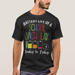 Camiseta Duración De La Batería De Un Trabajo Escolar De Lu