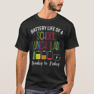 Camiseta Duración De La Batería De Un Trabajo Escolar De Lu