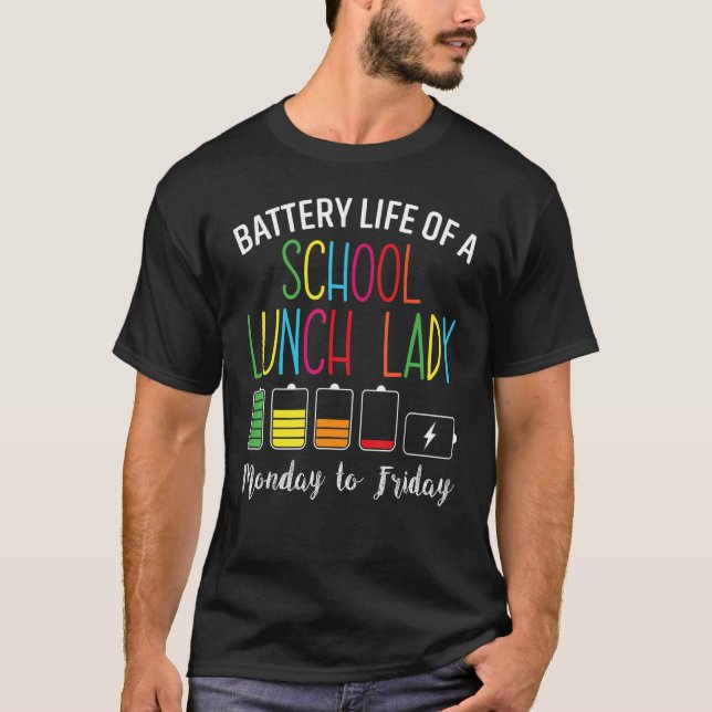 Camiseta Duración De La Batería De Un Trabajo Escolar De Lu (Anverso)