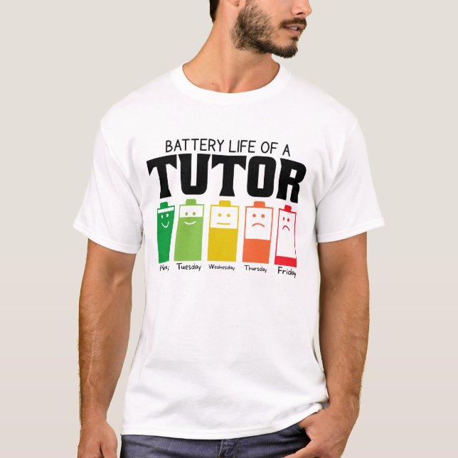 Camiseta Duración De La Batería De Un Tutor (Anverso)