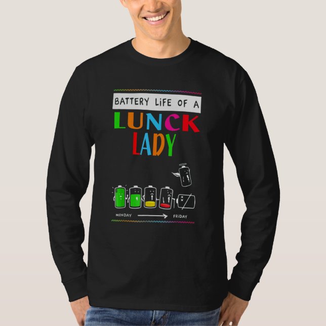 Camiseta Duración De La Batería De Una Lechadora De Lunes A (Anverso)