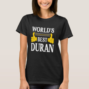 Camiseta Duran Surname Funny Team Family Apellido World