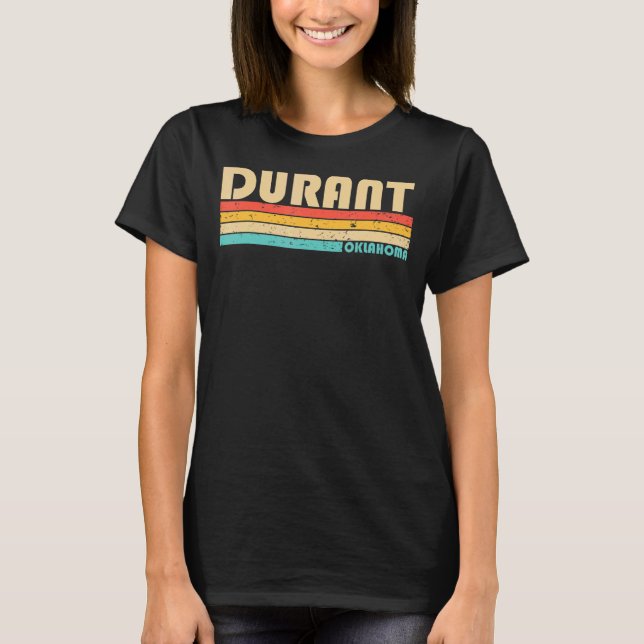 Camiseta Durant Ok Oklahoma City Roots Retro 70s 80s (Anverso)