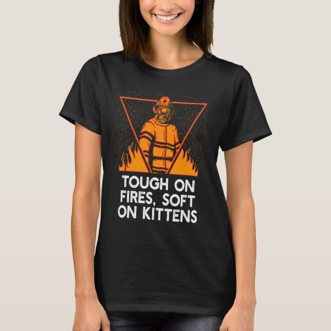 Camiseta Duras discusiones sobre el bombero de gatitos bomb (Anverso)