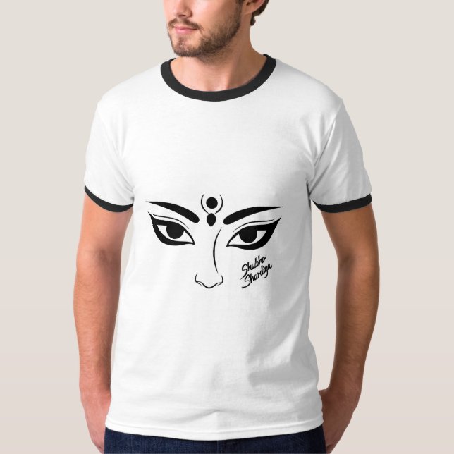 Camiseta Durga Maa Face con Trident Ilustracion (Anverso)