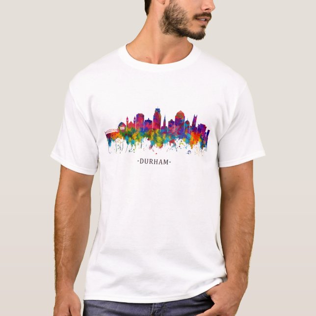 Camiseta Durham North Carolina Skyline (Anverso)
