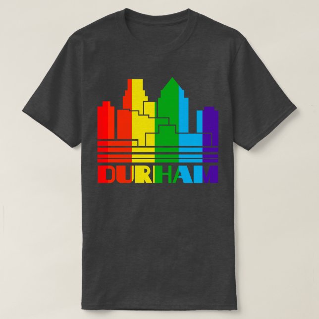 Camiseta Durham Pride Durham Regalo LGBT Tee de simpatizant (Diseño del anverso)