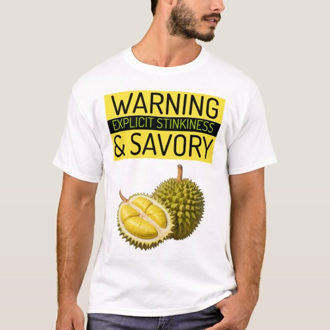 Camiseta Durian: Aviso: Apestura y salvación explícitas (Anverso)