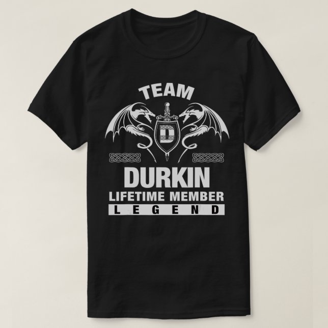 Camiseta DURKIN de equipo de regalo para miembros de por vi (Diseño del anverso)