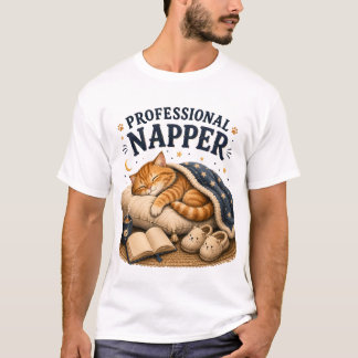 Camiseta Durmiente Profesional – Diseño Acogedor de Gato Do