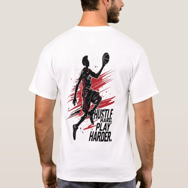 Camiseta Duro juego duro duro duro de huste - Dedo de balon (Reverso)
