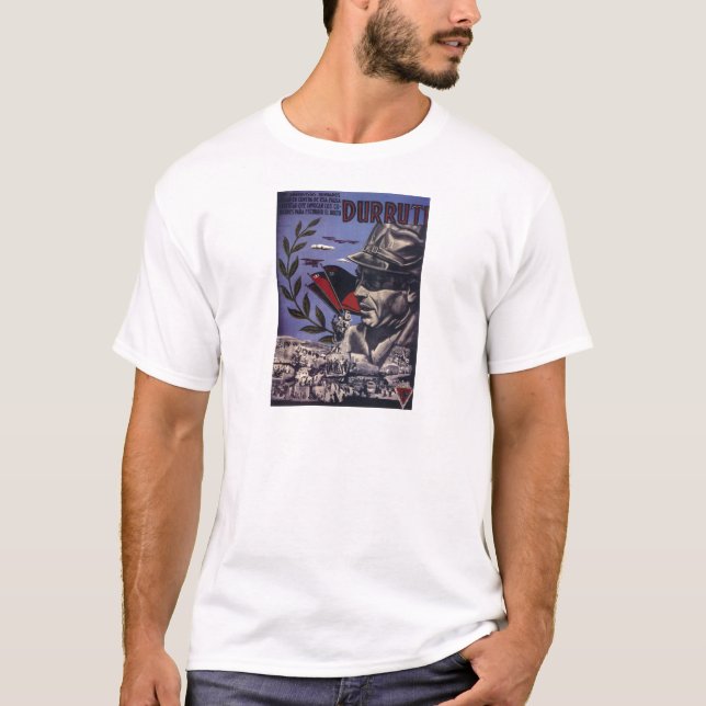 Camiseta Durruti poster original de la guerra civil español (Anverso)