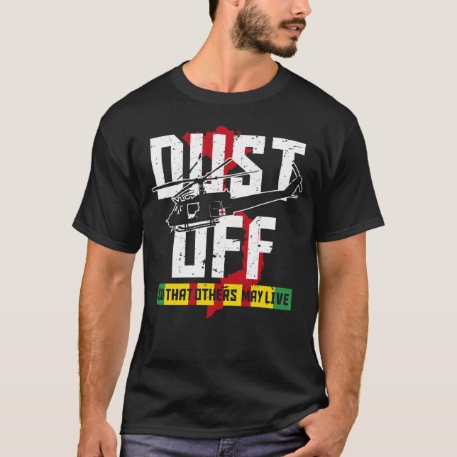 Camiseta DUSTOFF Vietnam: Airborne Lifesavers (Anverso)