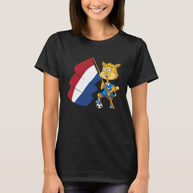 Camiseta Dutch fan cat (Anverso)