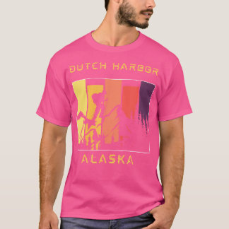 Camiseta Dutch Harbor Ak Montaña Distorsionada Senderismo T