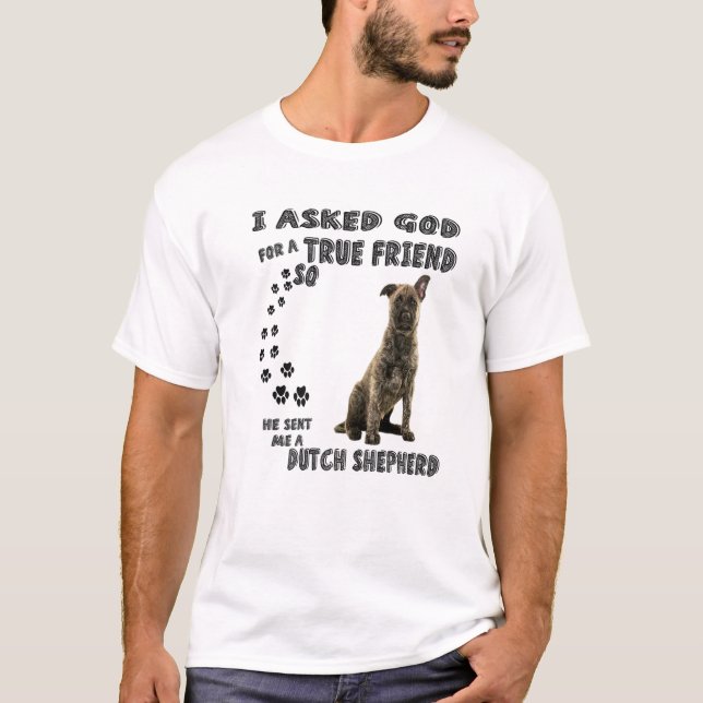 Camiseta Dutch Shepherd Saying Mom Dad Costume, Cute Dutch (Anverso)