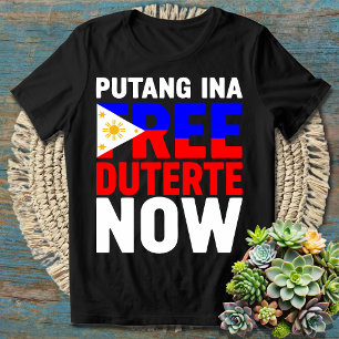 Camiseta Duterte libre ahora estoy con el PRRD Rodrigo Digo
