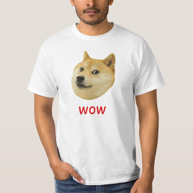 Camiseta Dux mismo wow mucho perro tal Shiba Shibe Inu (Anverso)