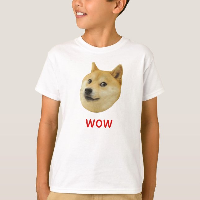 Camiseta Dux mismo wow mucho perro tal Shiba Shibe Inu (Anverso)