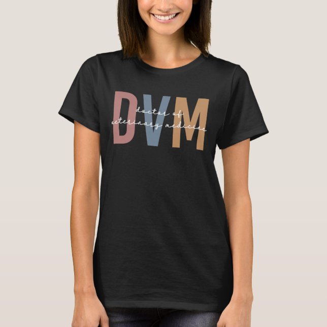 Camiseta DVM Médica de Regalos de Medicina Veterinaria (Anverso)