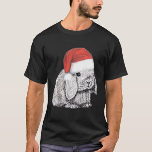 Camiseta Dwarf Lop Ganó Conejo De Conejo En Santa Claus