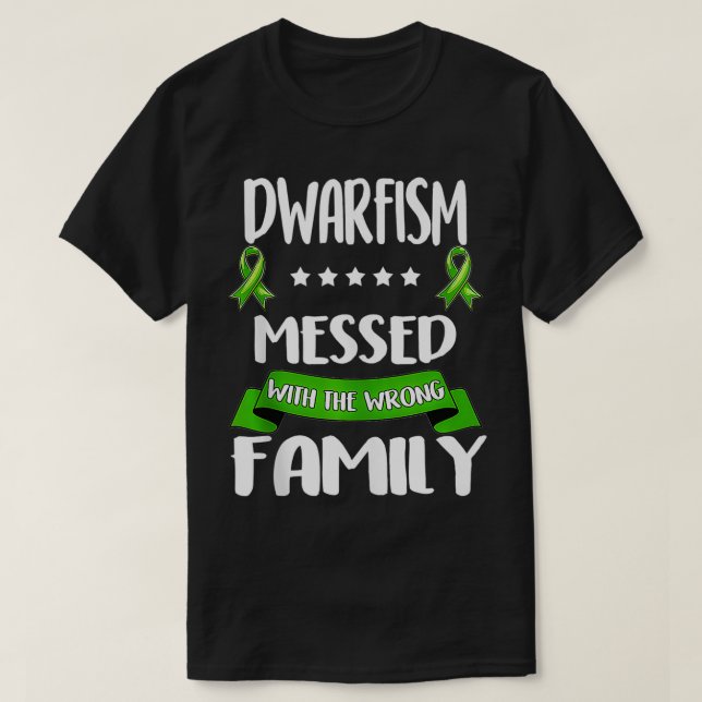 Camiseta Dwarfism Awareness Little People Related Green Rib (Diseño del anverso)
