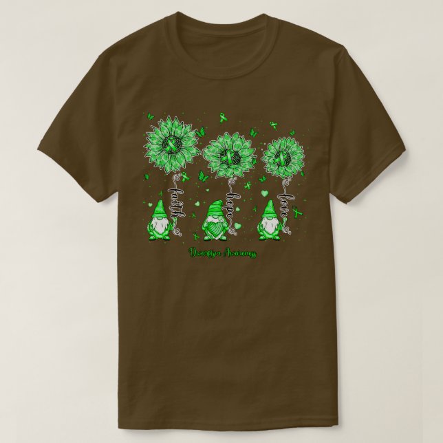 Camiseta Dwarfismo Conciencia gnomo fe esperanza girasol (Diseño del anverso)