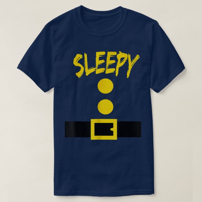 Camiseta Dwarm Costume Funny Halloween Sleepy (Diseño del anverso)