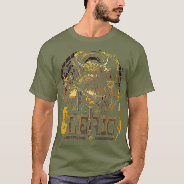 Camiseta Dwarven Clérigo RPG Fantasy Dungeons Roleplay (Anverso)