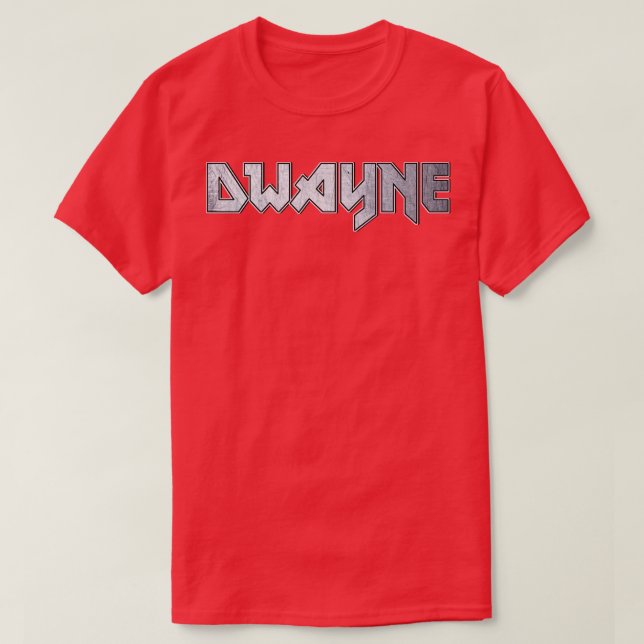 Camiseta Dwayne metalizado fuerte (Diseño del anverso)