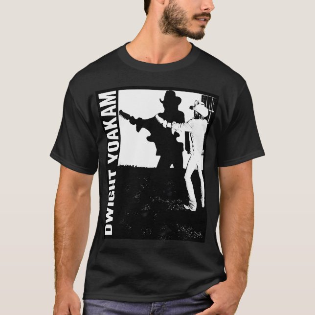 Camiseta Dwight Yoakam Estilo Retro de los 80 (Anverso)