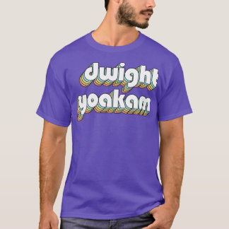 Camiseta Dwight Yoakam Retro Typografía Arcoiris Estilo des
