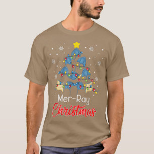 Camiseta dWO5 Merray Christmas Sting Ray Tree Merry Xmas Fi
