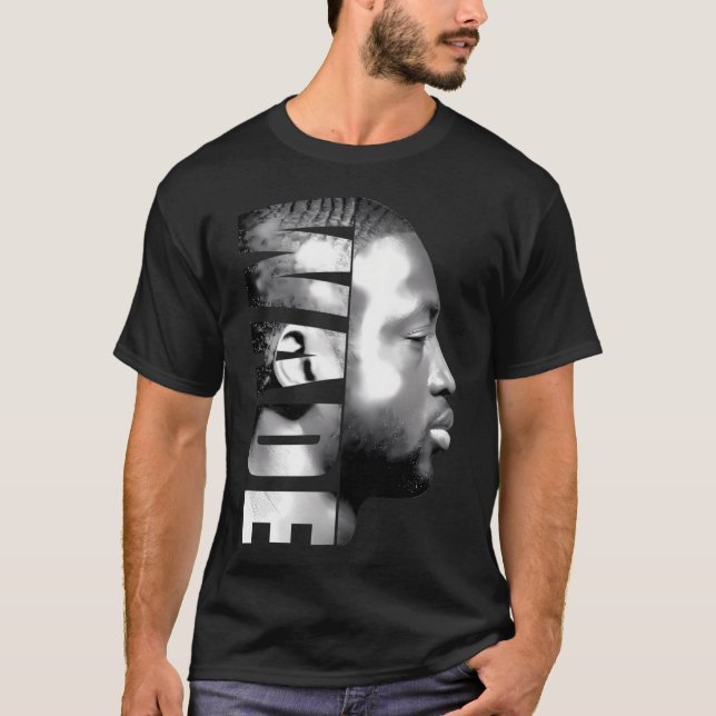 Camiseta Dwyane Wade - Blanco negro (Anverso)