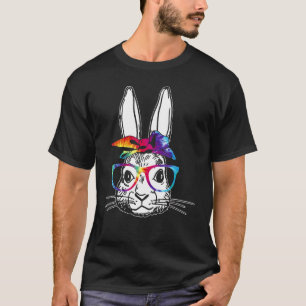 Camiseta Dy Cute Bunny Face Tie Dye Glass Easter Day 1