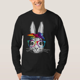 Camiseta Dy Cute Bunny Face Tie Dye Glass Easter Day 1