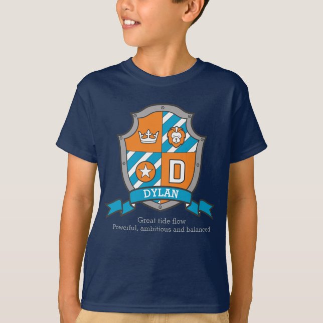 Camiseta Dylan boys D Nombre y significado del escudo de ca (Anverso)