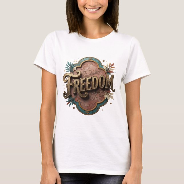Camiseta Dynamic Gold FREEDOM Print (Anverso)