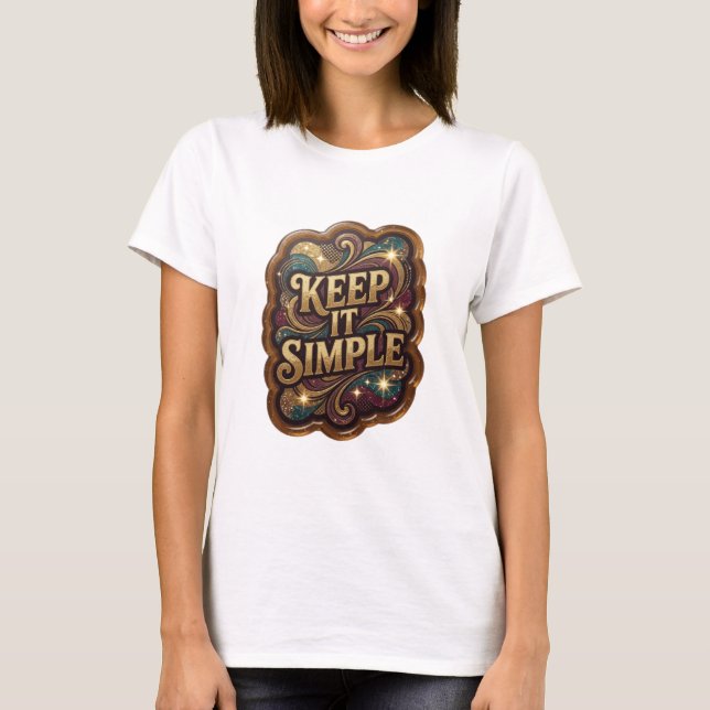Camiseta Dynamic Gold KEEP IT SIMPLE Statement (Anverso)