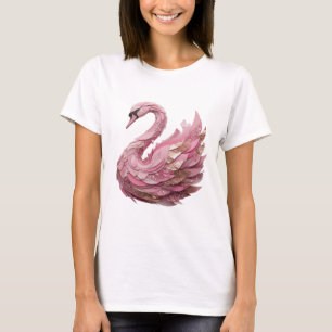 Camiseta Dynamic Gold PINK SWAN Impresión