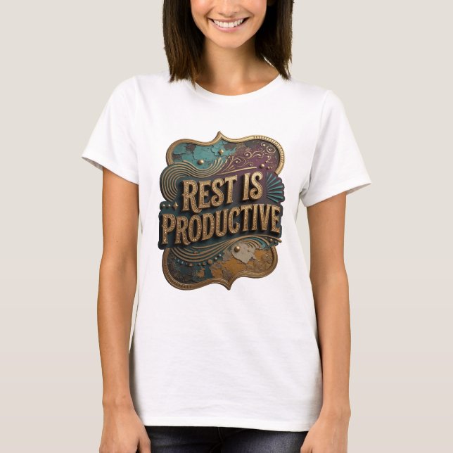 Camiseta Dynamic Gold REST IS PRODUCTIVE (Anverso)
