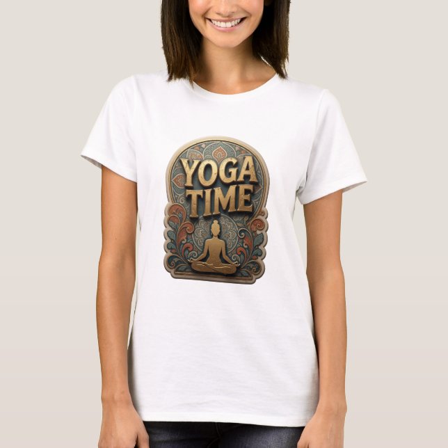 Camiseta Dynamic Gold YOGA TIME Statement (Anverso)