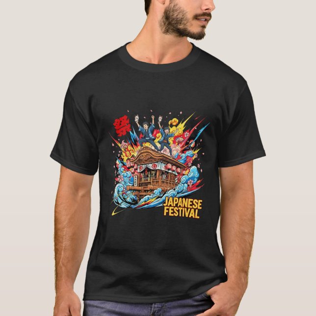Camiseta Dynamic Japanese Festival Cart Ride - Pop Anime (Anverso)